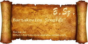 Bartakovics Szegfű névjegykártya